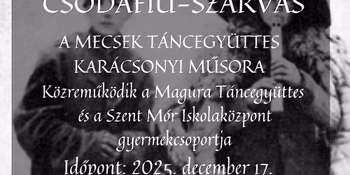 "Csodafi\u00fa- Szarvas"- A Mecsek T\u00e1ncegy\u00fcttes kar\u00e1csonyi m\u0171sora