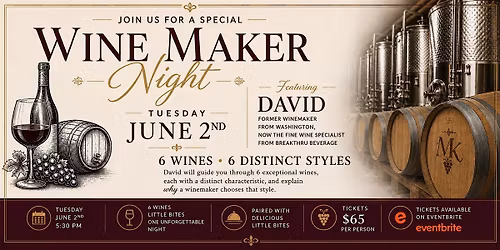 Wine Maker Night at Mary Kate's
