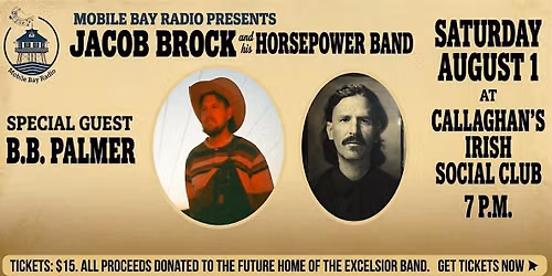 Jacob Brock and his Horsepower Band with Special Guest B.B. Palmer