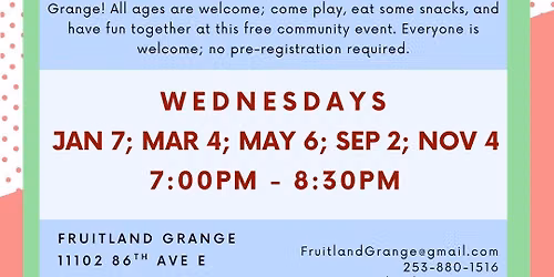 Free Community Event--BINGO