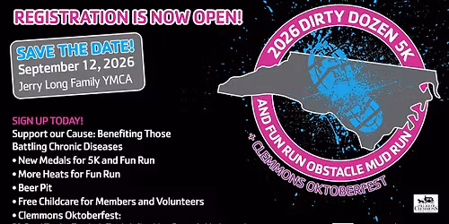 Dirty Dozen 5K and Fun Run Obstacle Mud Run & Clemmons Oktoberfest