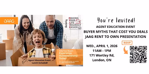 REALTORR Event! Buyer Myths That Cost You Deals \u2013 A JAAG Rent-to-Own Presentation.
