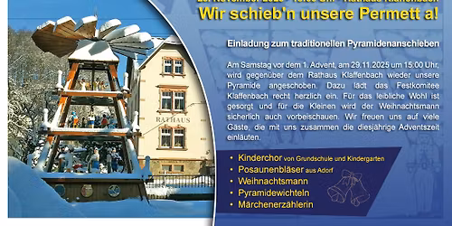 Traditionelle Pyramideanschieben in Klaffenbach