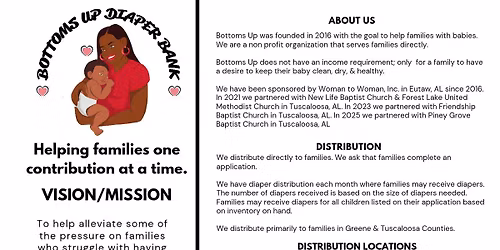 Diaper Distribution: Tuscaloosa-New Life