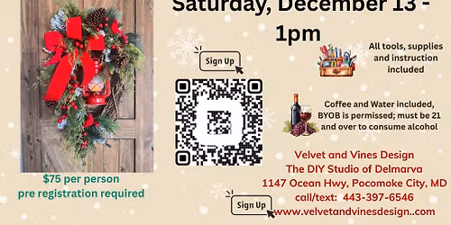 Winter Grapevine Wreath with Lighted Lantern DIY