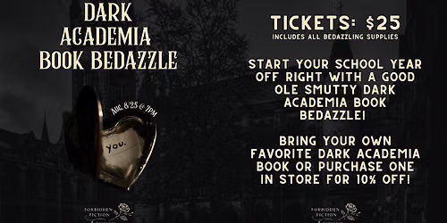 Dark Academia Book Bedazzle