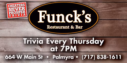 Weekly General Trivia at Funck's Restaurant - Palmyra