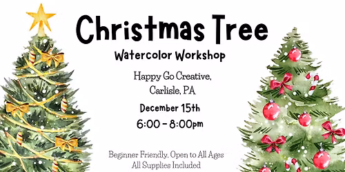 Christmas Tree Watercolor Workshop