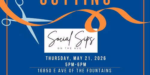 Ribbon Cutting Social Sips on the Ave