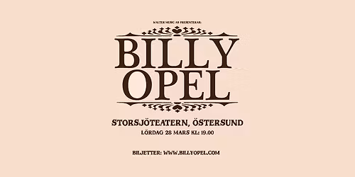 Billy Opel - Storsj\u00f6teatern, \u00d6stersund