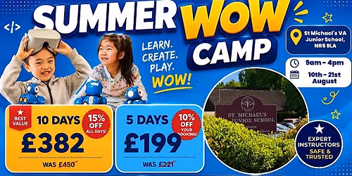 St Michael's VA Junior School Summer WOW Camp (17th - 21st August)