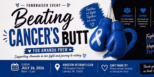 Beating Cancers' Butt Fundraising Event for Amanda Prew