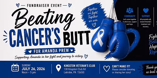 Beating Cancers' Butt Fundraising Event for Amanda Prew