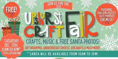 2025 Upshur Street Craft Fair - FREE Santa Photos!
