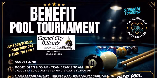 Benefit 8-Ball Scotch Doubles for Lily Bibeau