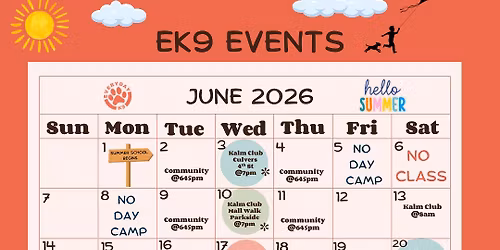 Summer School - June Events Calendar 