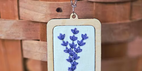 Lavender Stitches: Embroidered Necklace Workshop