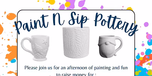 Paint N Sip Pottery painting benefiting SHP