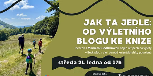 Jak ta jedle: Od v\u00fdletn\u00edho blogu ke knize - beseda s Mark\u00e9tou Jedli\u010dkovou