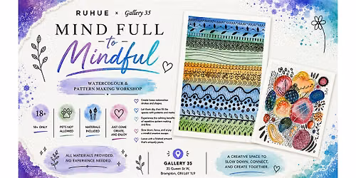 RUHUE: Mind Full to Mindful - Watercolour & Pattern Making Workshop