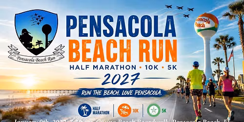 Pensacola Beach Run Half Marathon, 10K, AND 5K!