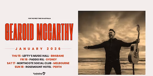 Gearoid McCarthy \/\/ Live at Rosemount Hotel, Perth (SOLD OUT)