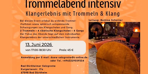 Trommelabend Intensiv -Klangerlebnis mit Trommeln&Klang