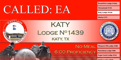 EA PROFICIENCY (sections 1-3): Katy Lodge #1439