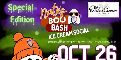 Nate's Next Kid Up Boo Bash Ice Cream Social