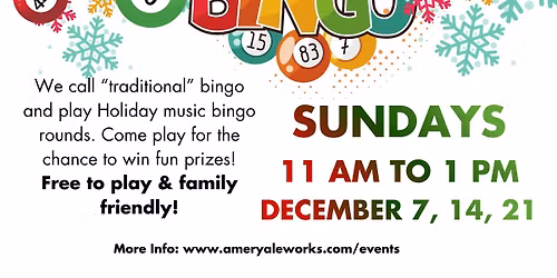 Holiday Bingo at Amery Ale Works