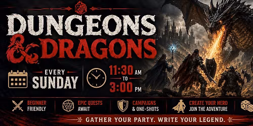 Dungeons & Dragons Sunday Sessions Albury - Wodonga at MODERN BOBA
