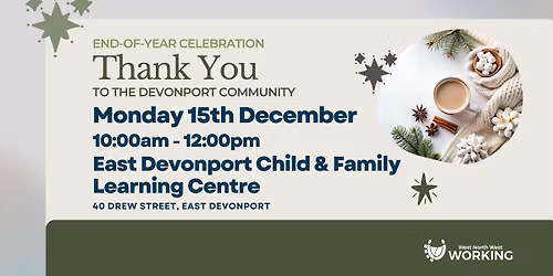 End of Year Celebration with Sarah - Devonport - 15th December