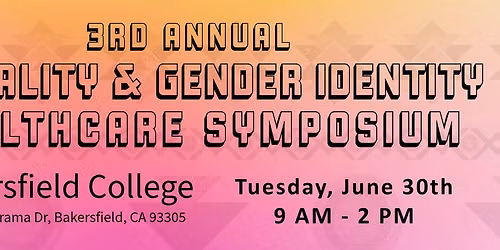 Register Today! - 3rd Annual Sexuality and Gender Identity Healthcare Symposium