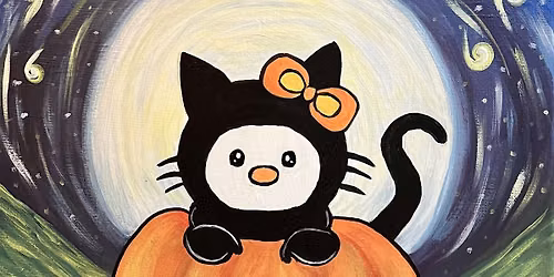 Hello Kitty In A Pumpkin - Paint Night