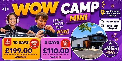 Aycliffe Drive Primary School School Summer WOW Camp (10th - 14th August)