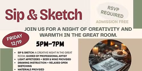 Sip & Sketch Workshop at Mariblu