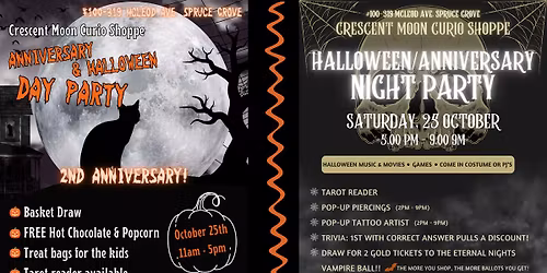 AnniverSCARY & Halloween Day AND Night party!