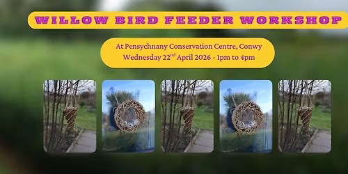 Make you own Willow Bird Feeders Workshop @ Pensychnant Conservation Centre, Conwy