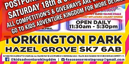 Kids Adventure Kingdom & Children\u2019s Fun Fair Easter Extravaganza, Torkington Park Hazel Grove 