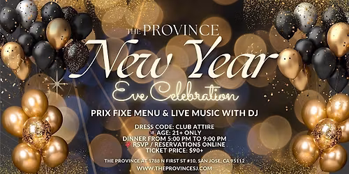 The Province New Year\u2019s Eve Gala Dinner