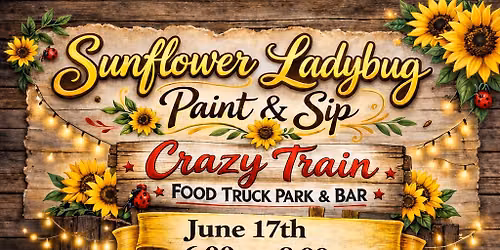 Wine Glass & Canvas Paint Party At Crazy Train Food truck Park & Bar