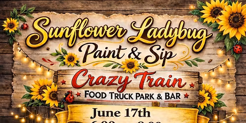 Wine Glass & Canvas Paint Party At Crazy Train Food truck Park & Bar