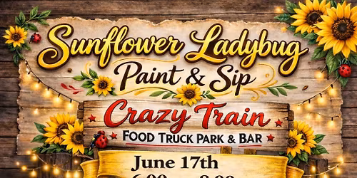 Wine Glass & Canvas Paint Party At Crazy Train Food truck Park & Bar