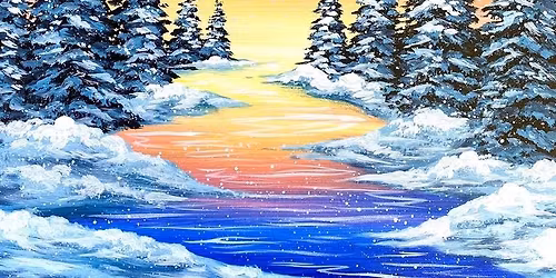 Family Day! Sip & Paint 'Snowflake Serenity' with us!
