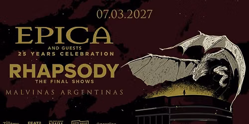 EPICA & RHAPSODY en MICROESTADIO MALVINAS - Domingo 7 de marzo 2027