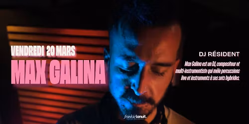 Soir\u00e9e Organic House & Techno Sur Club Flottant \u2013 Max Galina