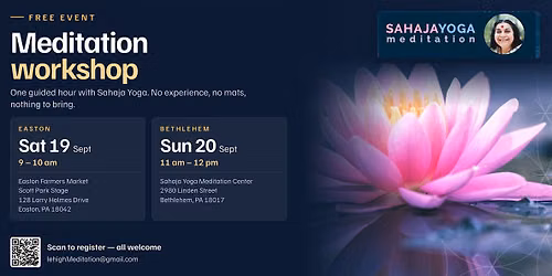 Free Meditation workshop for Inner Peace & freedom from thoughts: Bethlehem