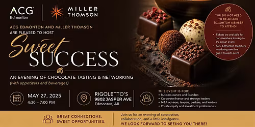 Sweet Success  An Evening of Chocolate Tasting & Networking