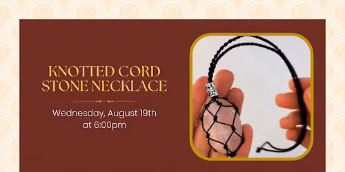 Knotted Cord Stone Necklace