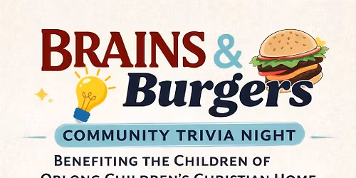 Brains & Burgers: Trivia Night for The Oblong Children's Christian Home